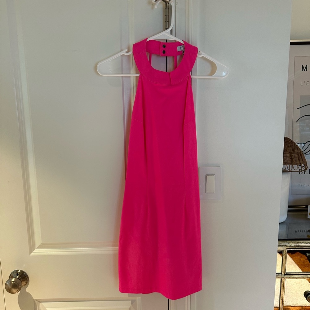 Tobi Pink Halter Mini Sundress